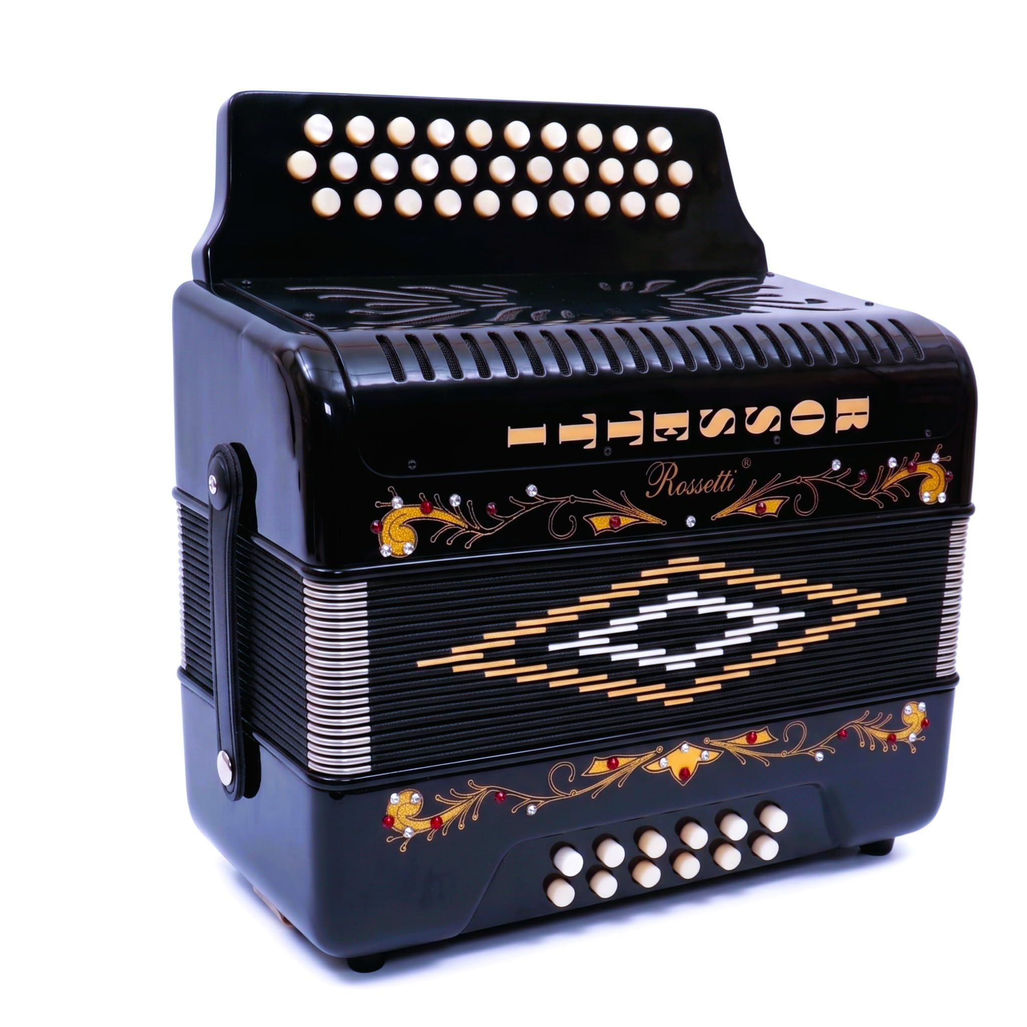 Amazon.com: Rossetti, 31-Key Accordion (ROS3112-FBE-BK) : Musical